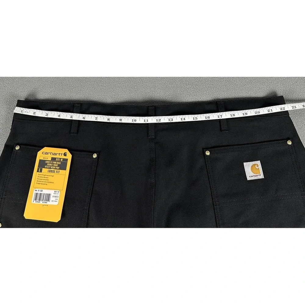 Carhartt Pants 44x32 Black Duck Double‎ Knee Loose Fit Carpenter Workwear New